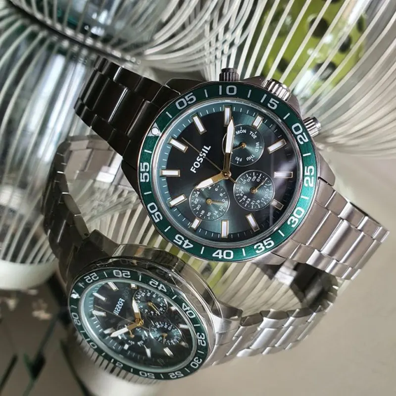 Fossil Bannon Multifunction Green Dial Men's Watch- BQ2492